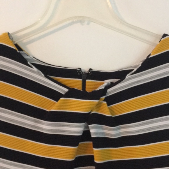 Liz Claiborne Yellow and Navy Dress - Picture 3 of 4
